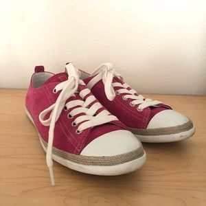 Prada Pink Suede Sneakers